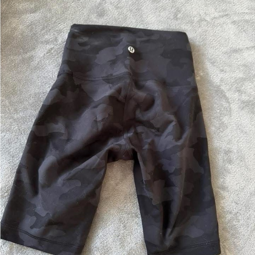 lululemon athletica Black Camo Wunder Under High-Waisted Bike Shorts